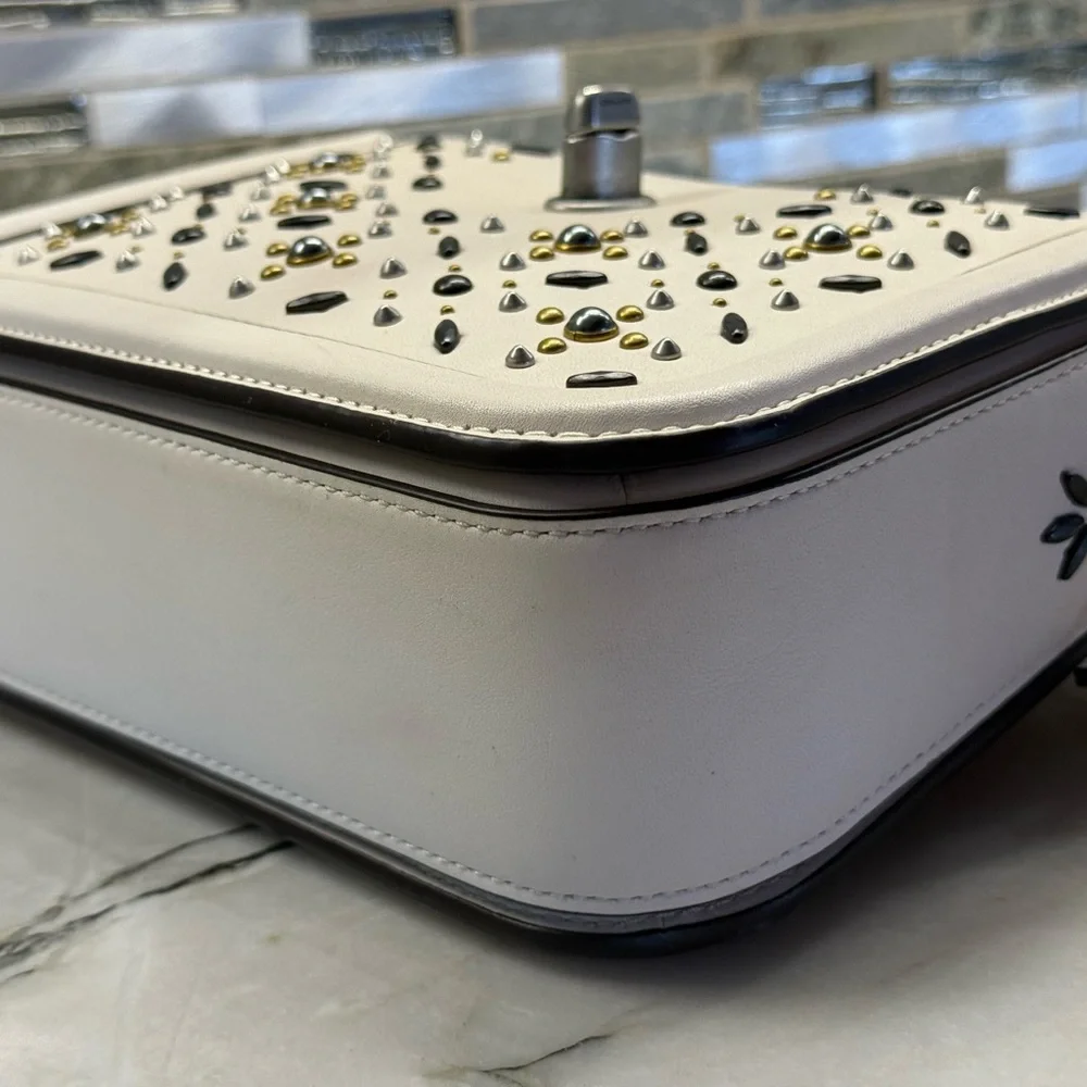 Coach White Studded Crossbody Bag - Picture 9 of 16